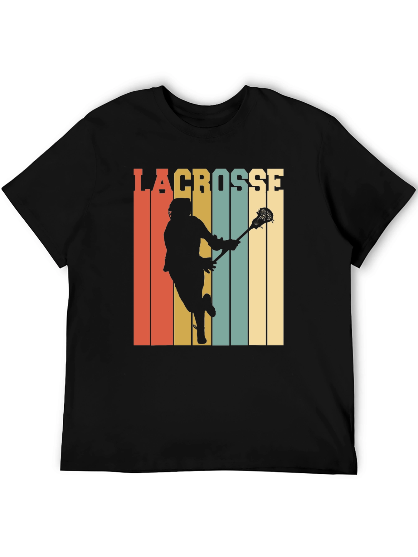 Retro Lacrosse Player Graphic Tee
