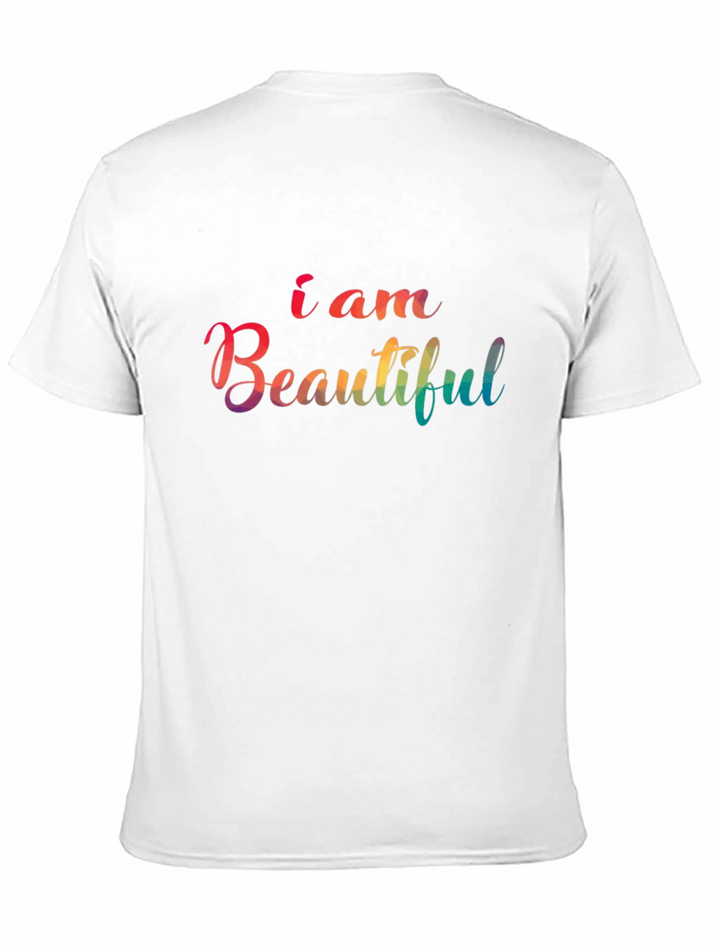 I am Beautiful Rainbow Graphic Tee - Black