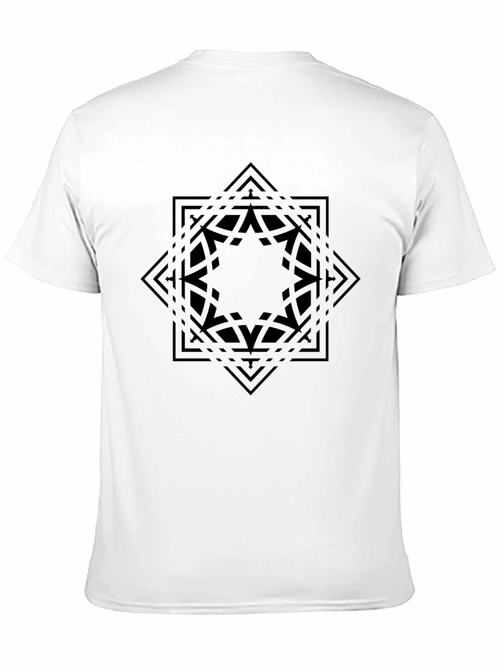 Geometric Star Graphic Black T-Shirt