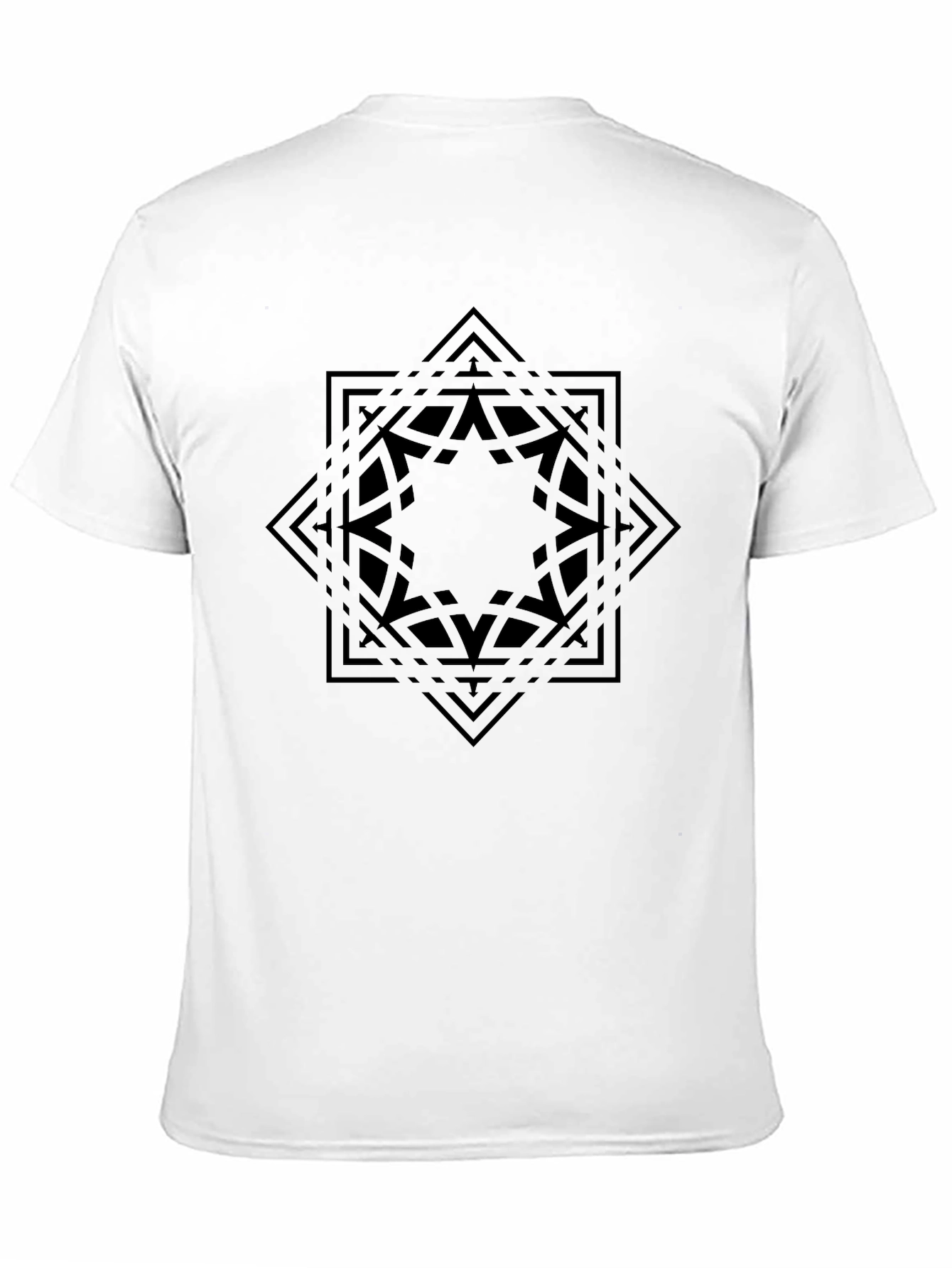 Geometric Star Graphic Black T-Shirt
