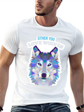 Love Wolves Graphic Tee - Black Cotton T-Shirt