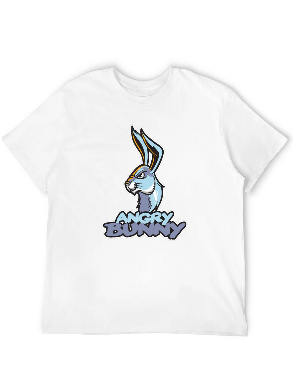 Angry Bunny Graphic T-Shirt - Black Cotton Tee