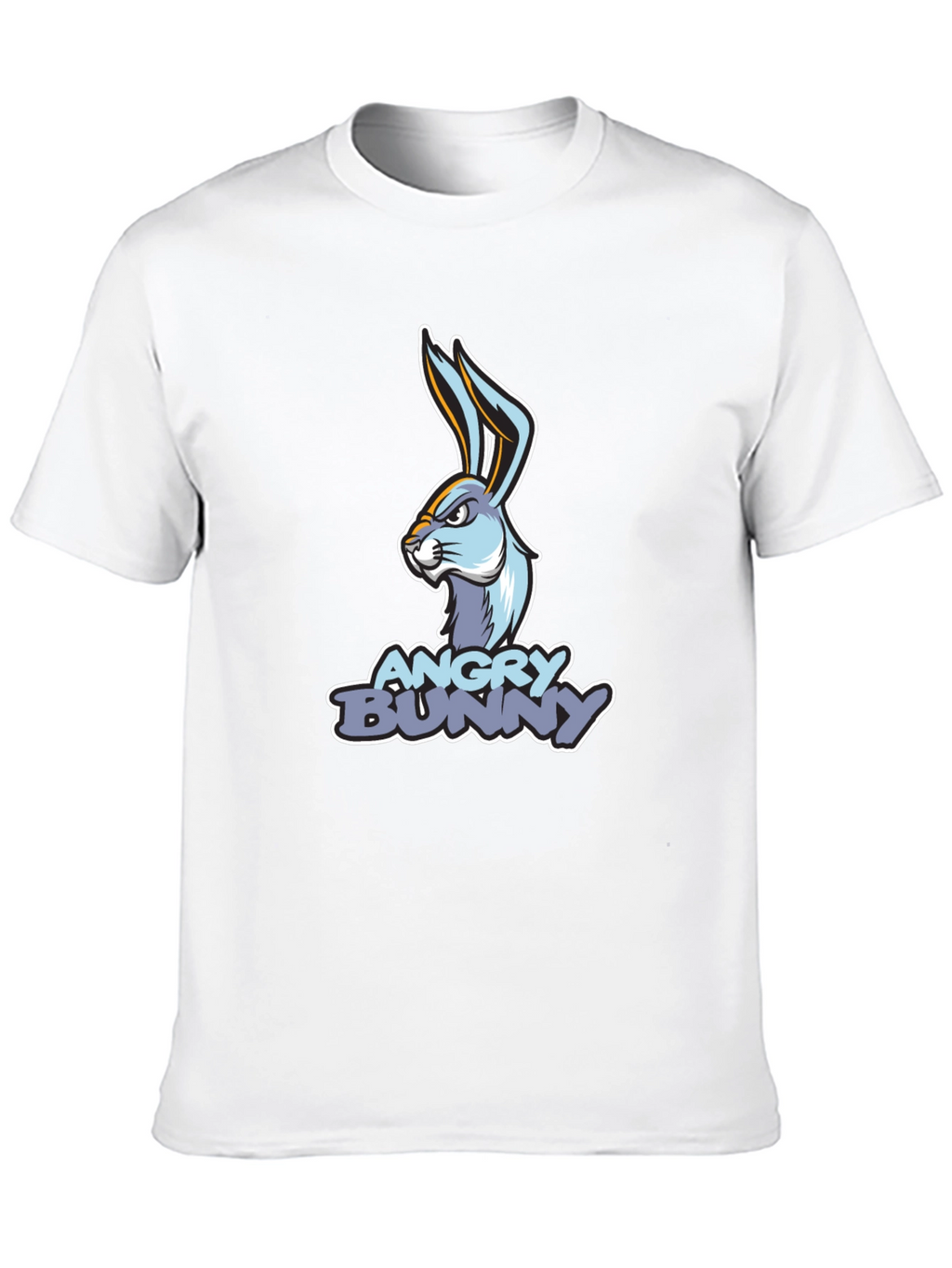 Angry Bunny Graphic T-Shirt - Black Cotton Tee