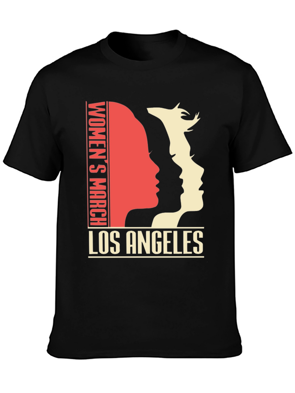 Womens March Los Angeles Graphic Tee - Black