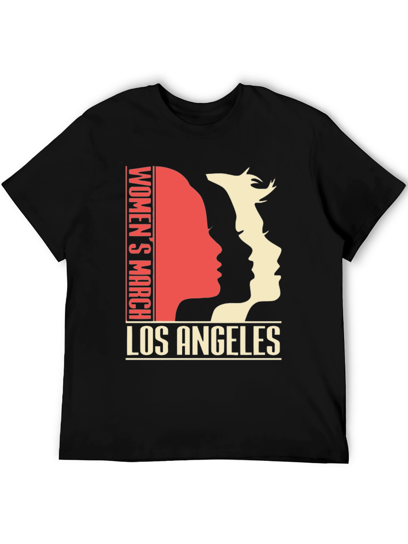 Womens March Los Angeles Graphic Tee - Black