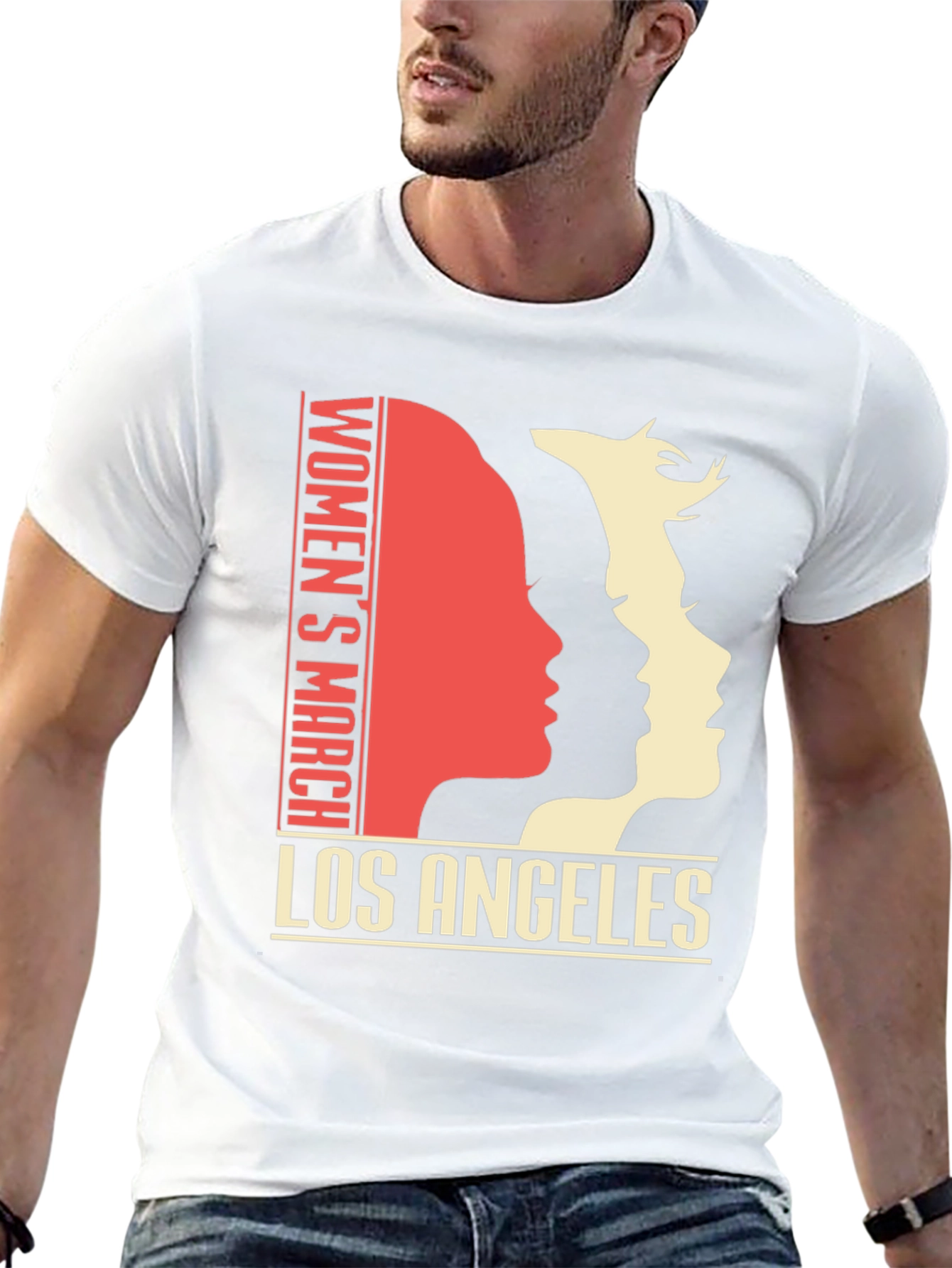 Womens March Los Angeles Graphic Tee - Black