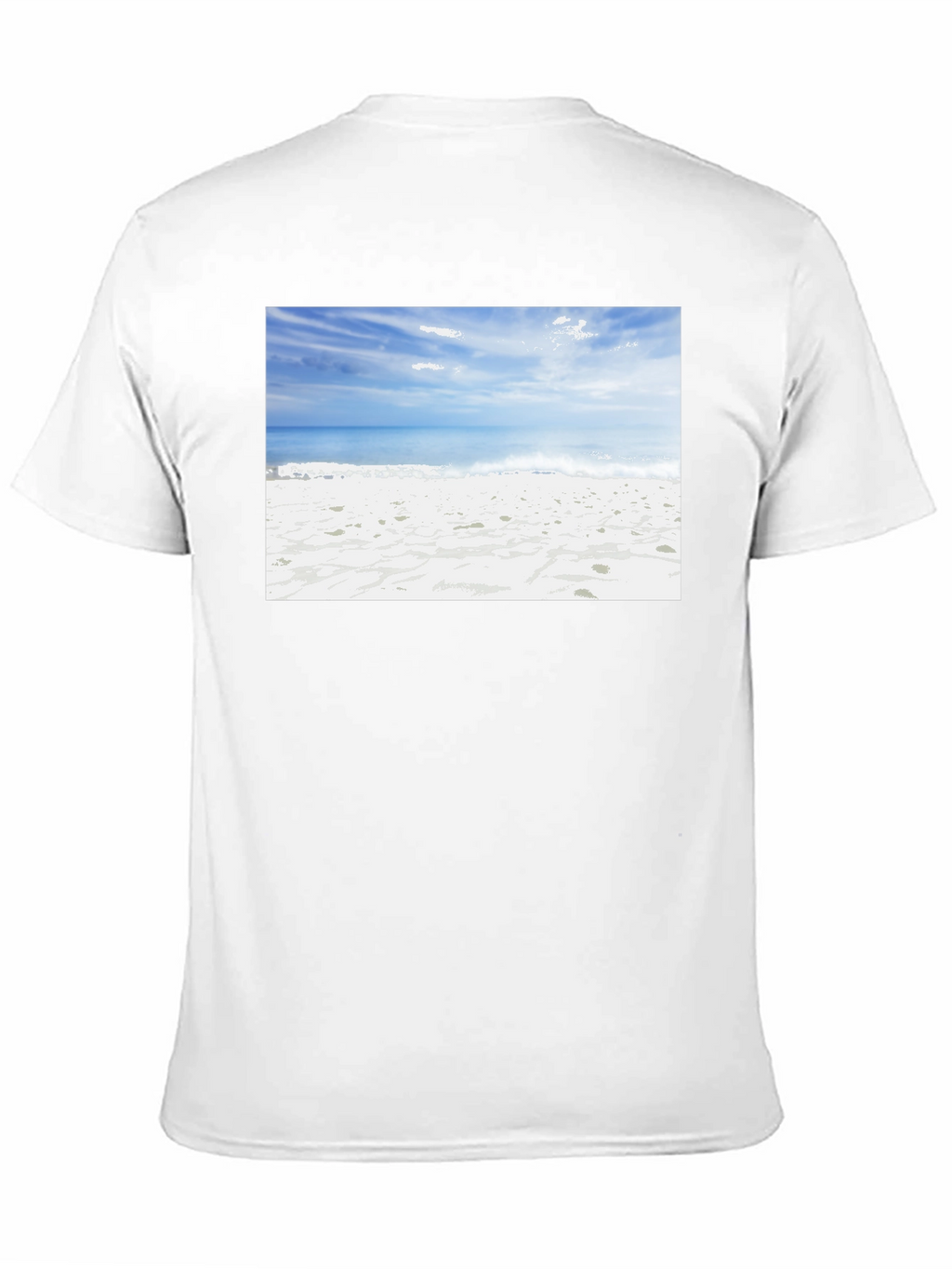Beach Scene Black Tee - Coastal Vibes