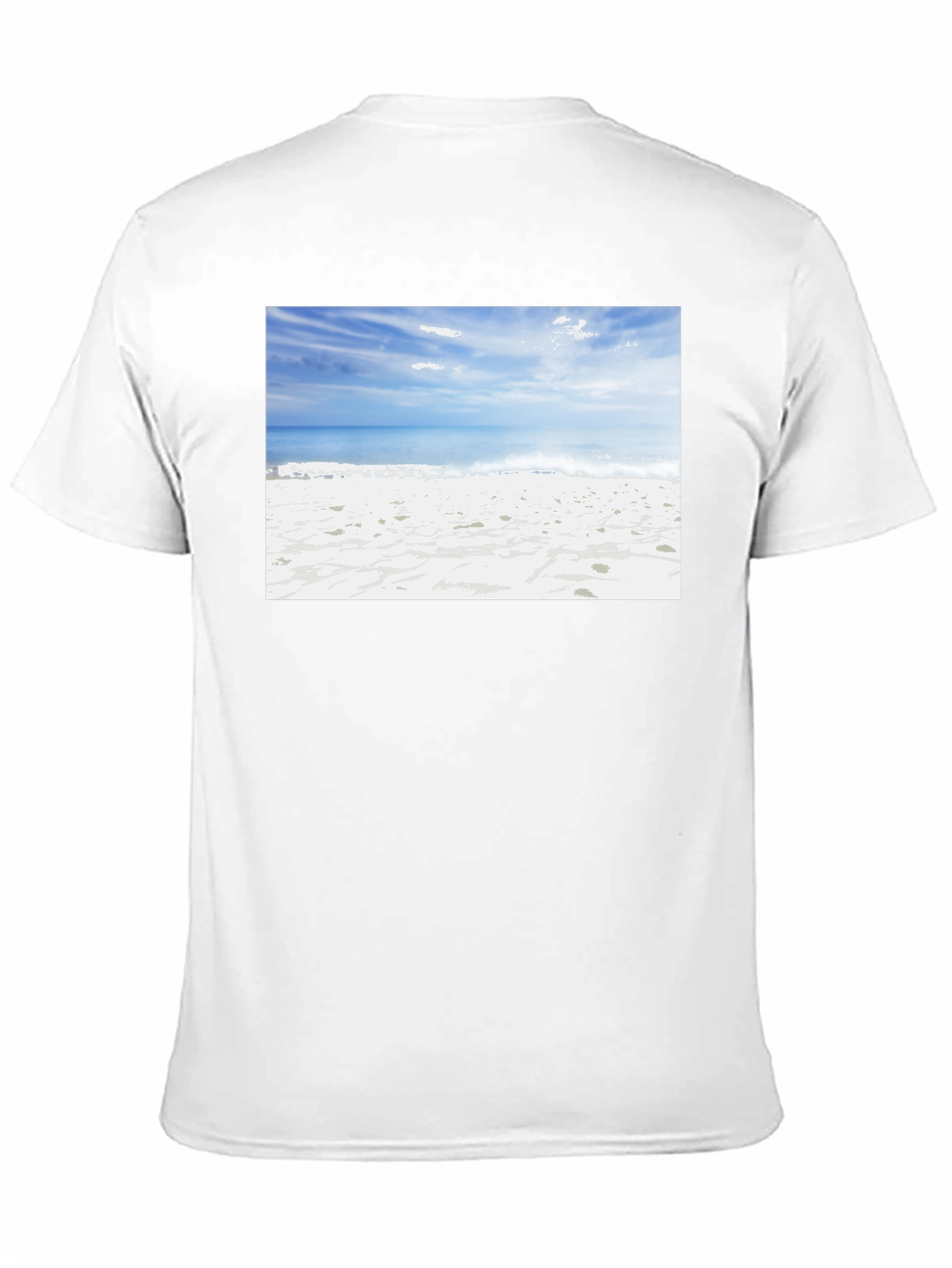 Beach Scene Black Tee - Coastal Vibes