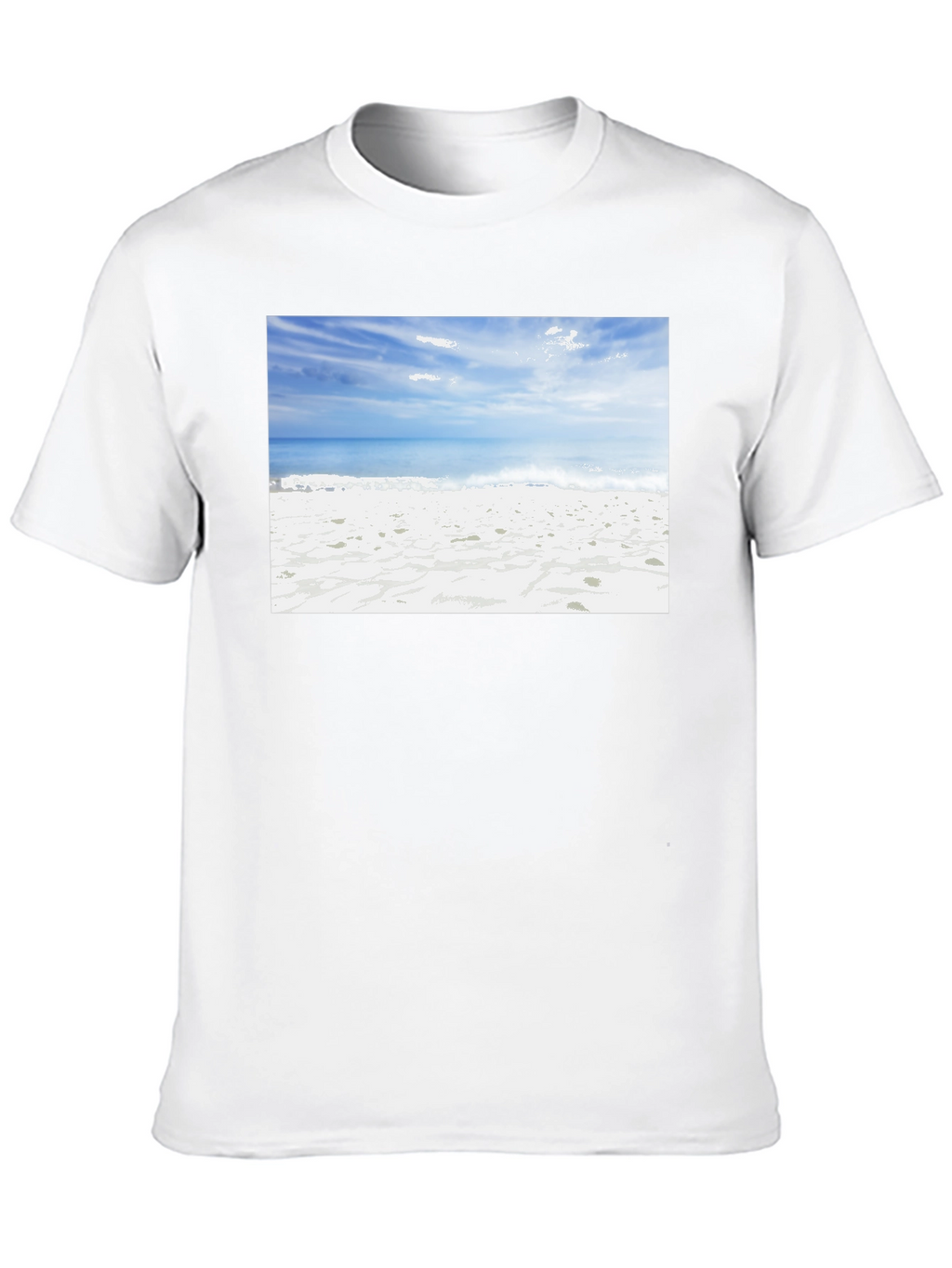Beach Scene Black Tee - Coastal Vibes