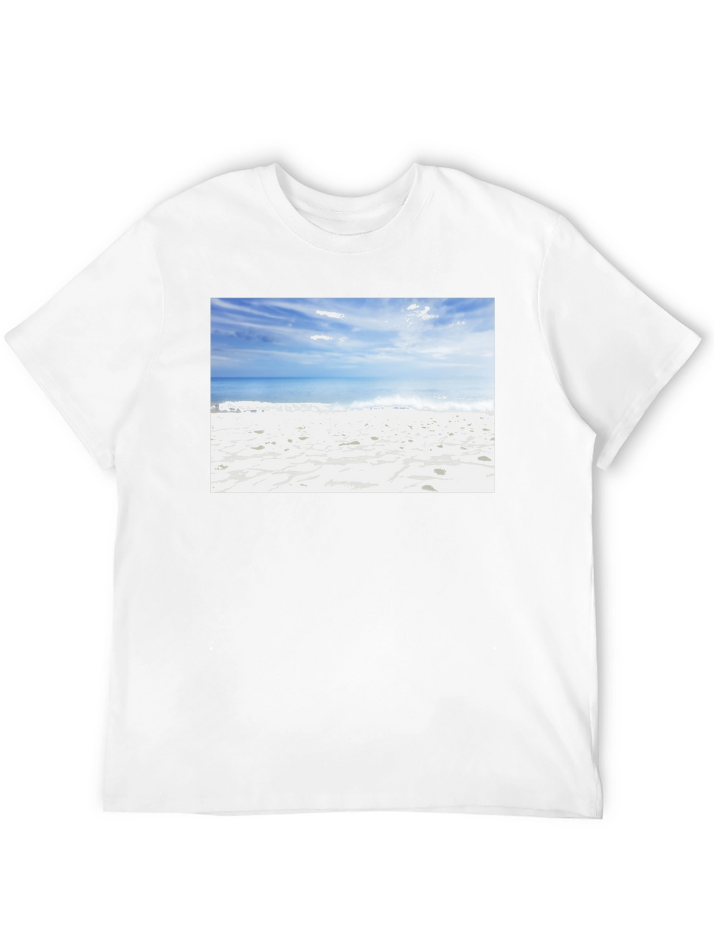 Beach Scene Black Tee - Coastal Vibes