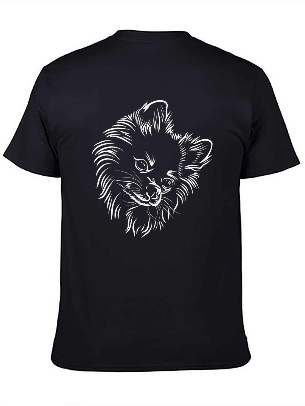 Dog Sketch Graphic Black T-Shirt