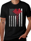 American Flag Medical Caduceus Graphic Tee