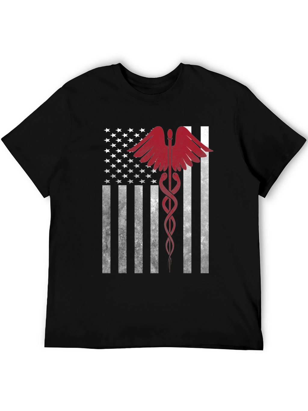 American Flag Medical Caduceus Graphic Tee