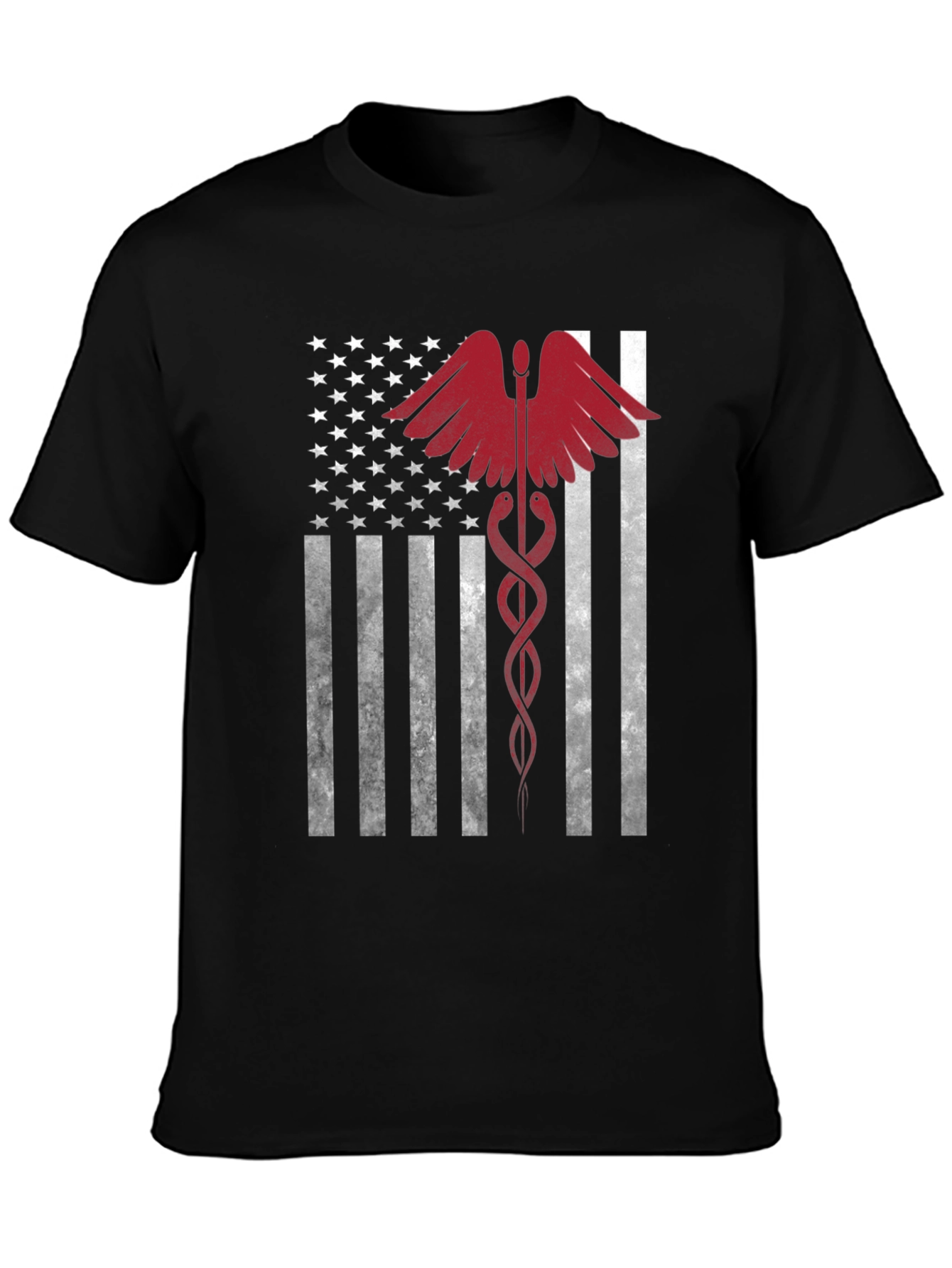 American Flag Medical Caduceus Graphic Tee