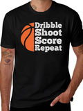 Dribble Shoot Score Repeat Basketball T-Shirt