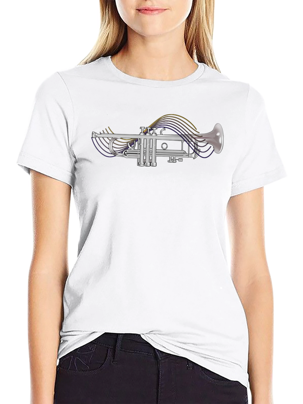 Trumpet Music T-Shirt - Classic Band Instrument Tee