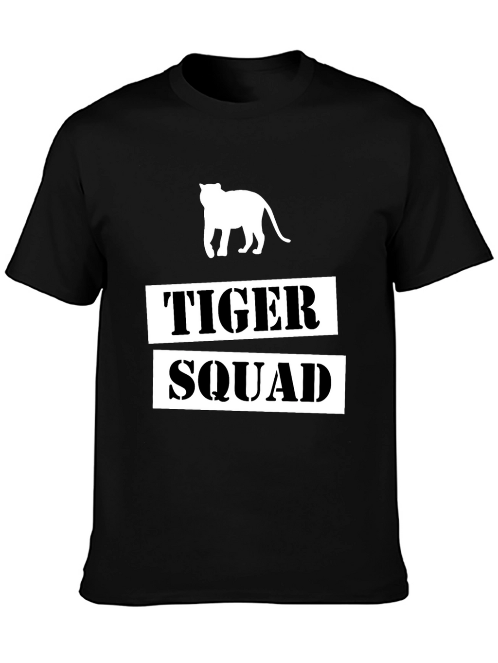 Tiger Squad Graphic Print Black T-Shirt