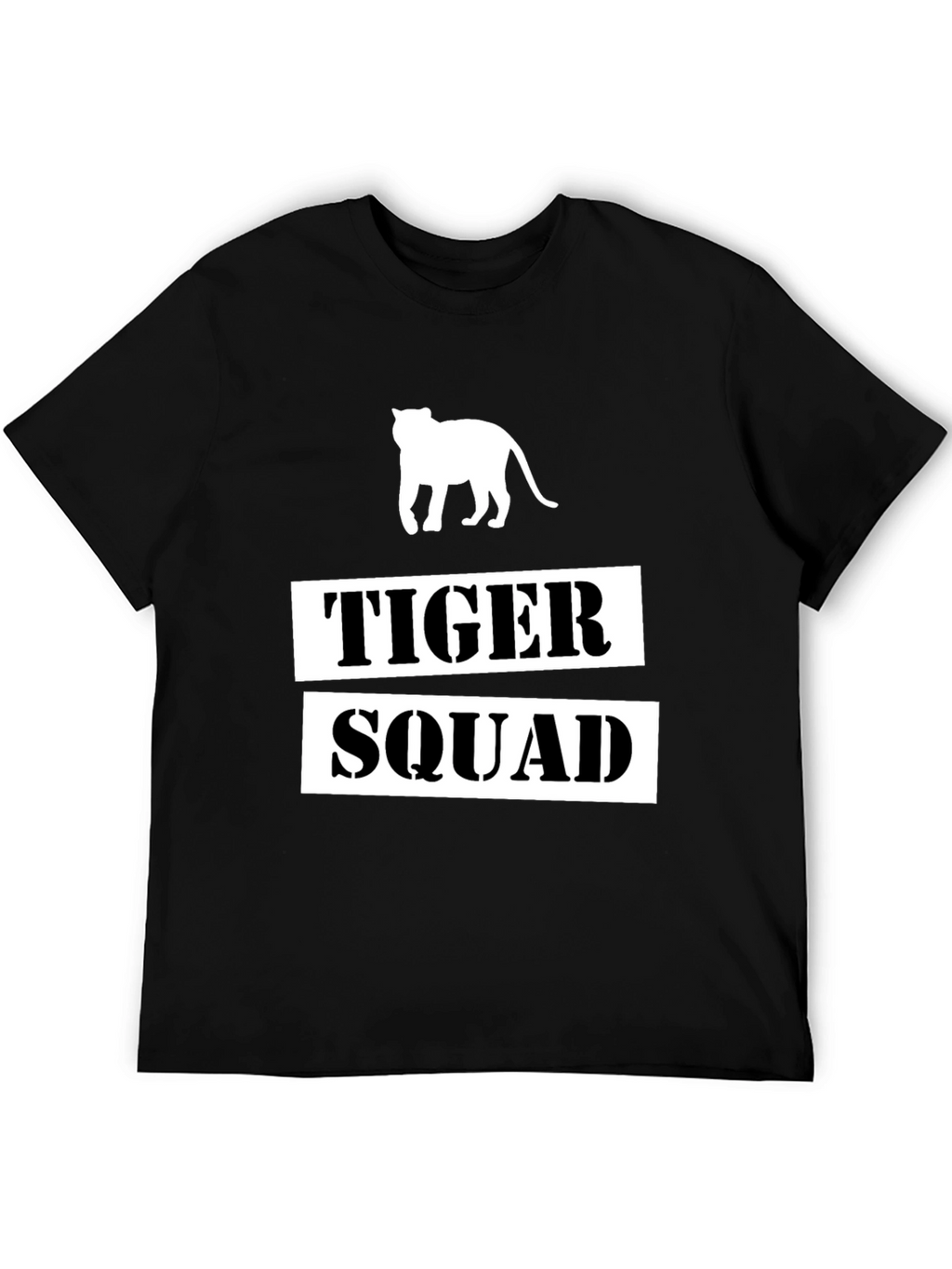 Tiger Squad Graphic Print Black T-Shirt