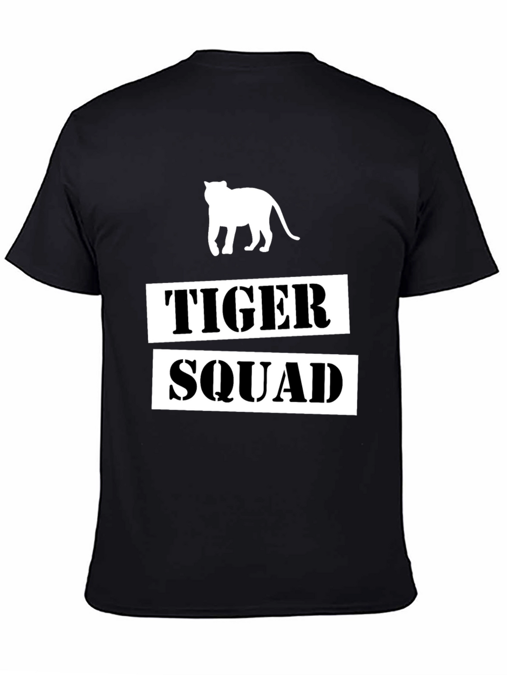 Tiger Squad Graphic Print Black T-Shirt