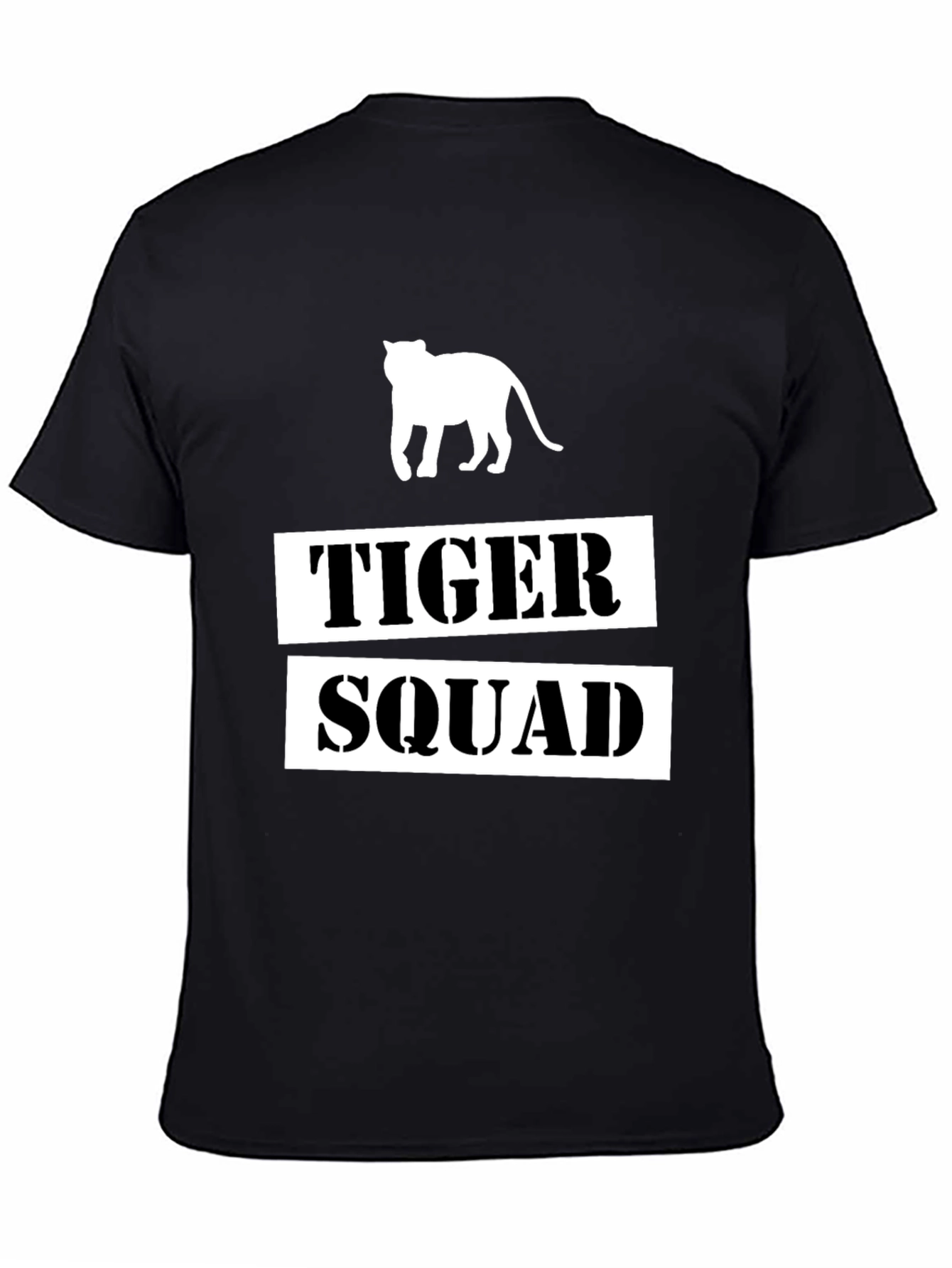 Tiger Squad Graphic Print Black T-Shirt