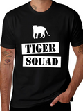 Tiger Squad Graphic Print Black T-Shirt
