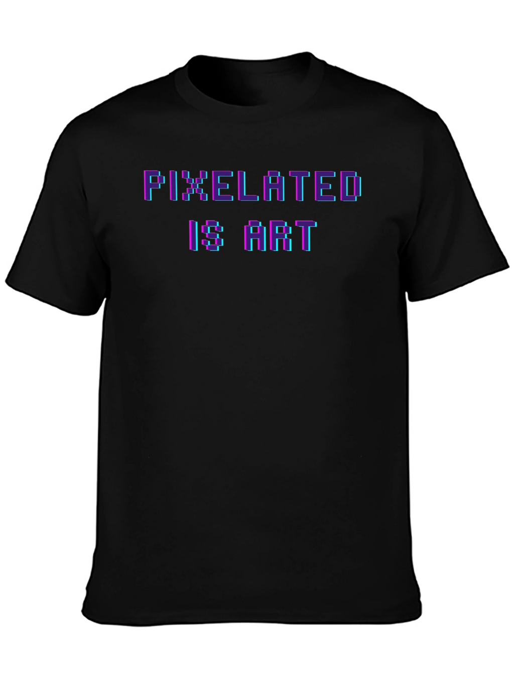 Pixelated Is Art Graphic Tee - Black