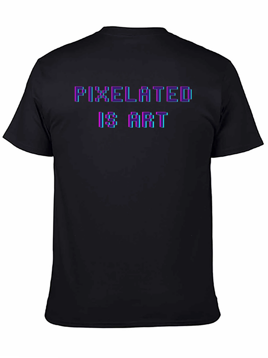 Pixelated Is Art Graphic Tee - Black