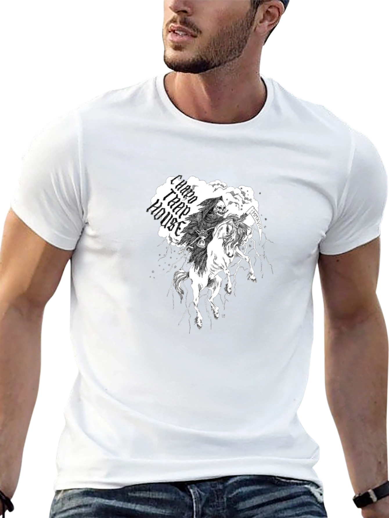 Grim Reaper Horseman Graphic Tee