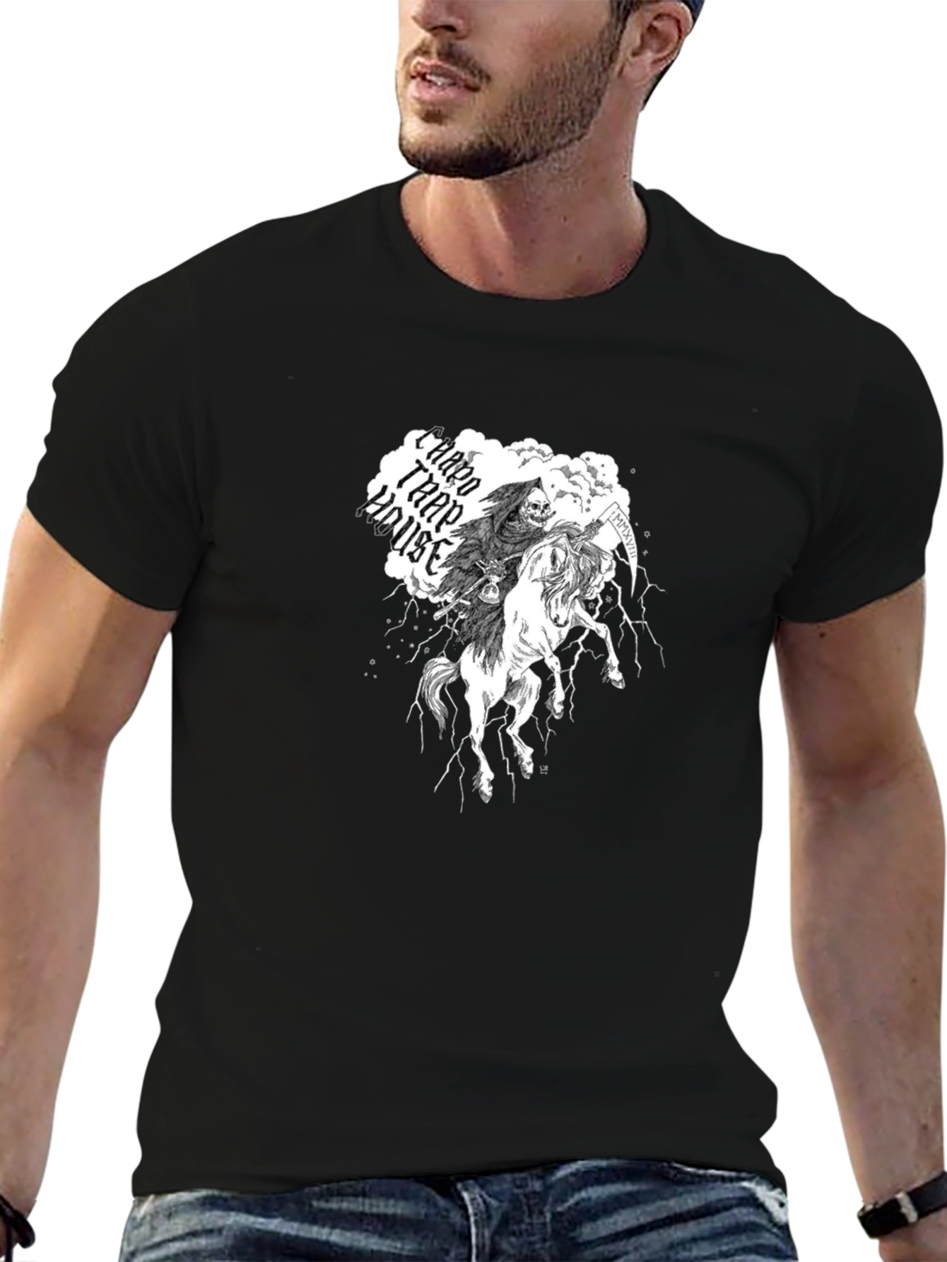 Grim Reaper Horseman Graphic Tee