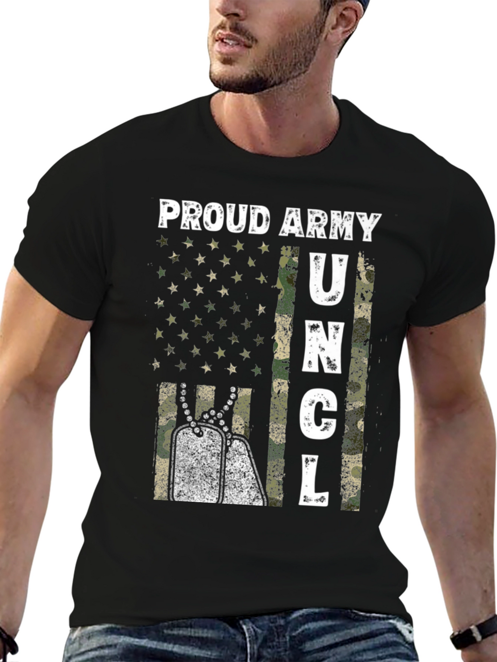 Proud Army Uncle Graphic T-Shirt