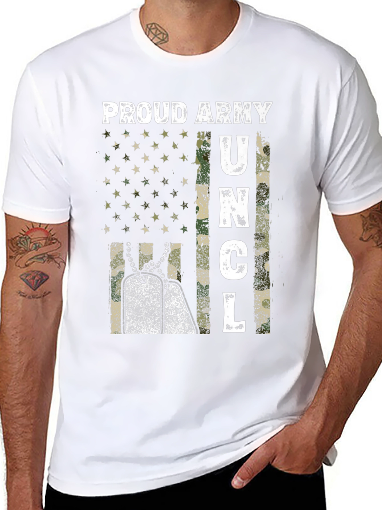 Proud Army Uncle Graphic T-Shirt
