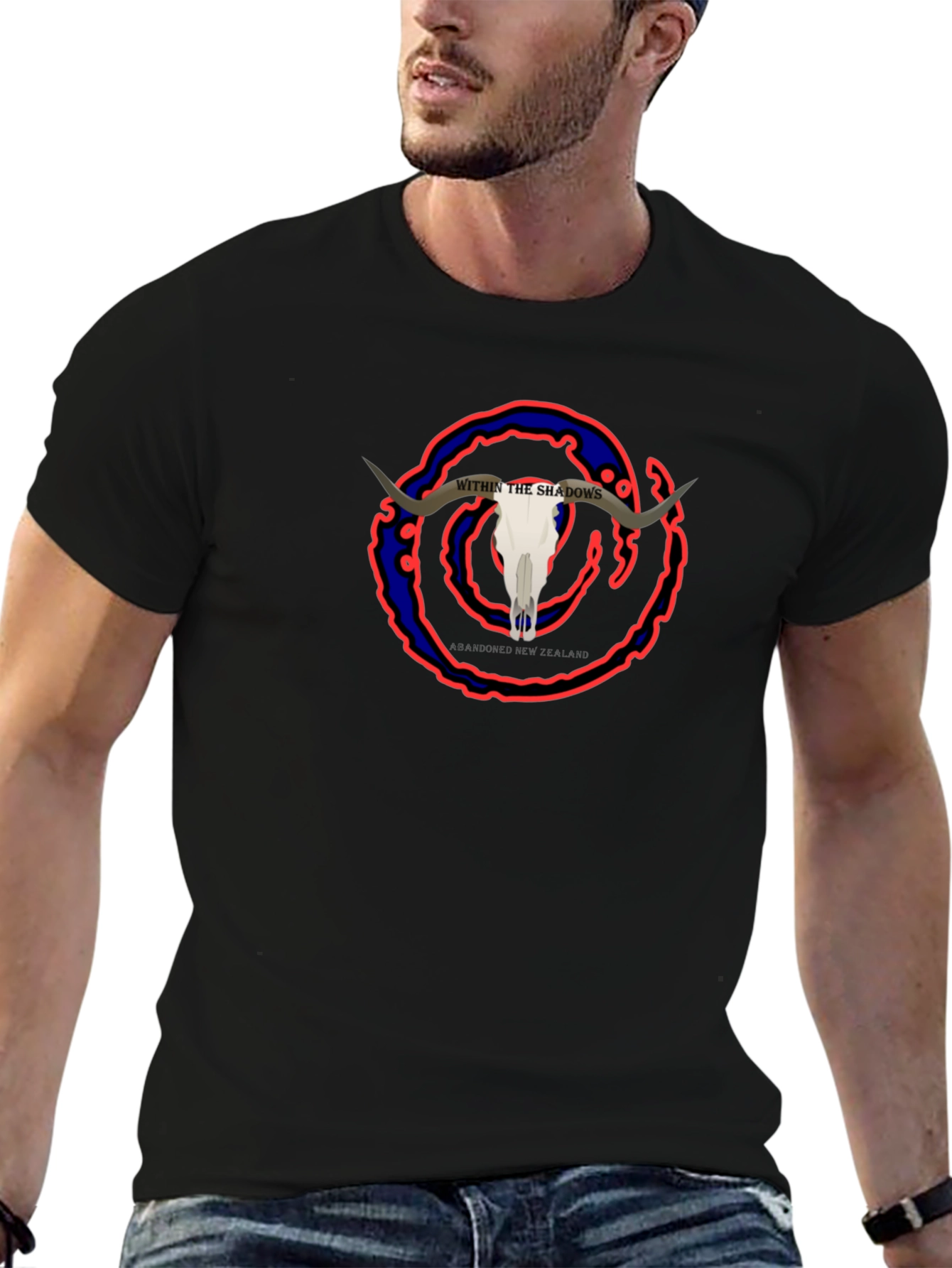 Shadows Bull Skull Graphic Tee