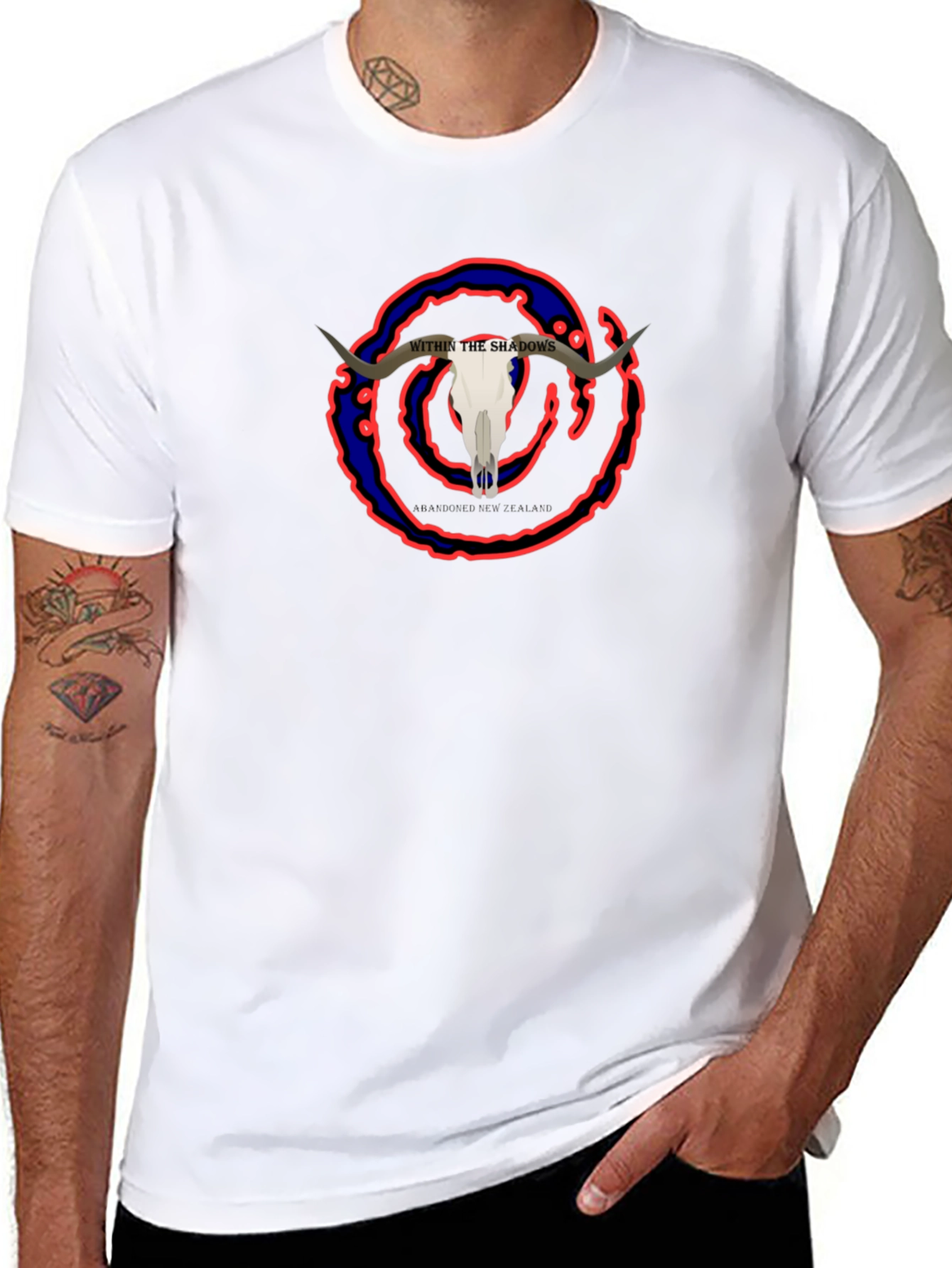Shadows Bull Skull Graphic Tee