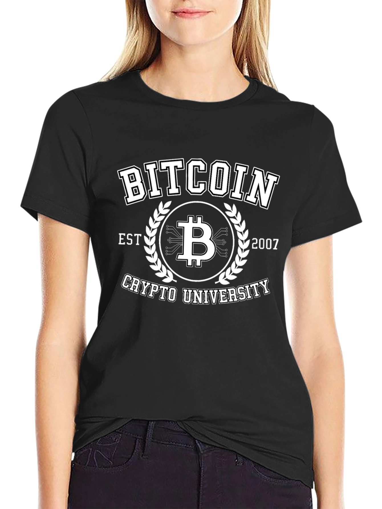 Bitcoin Crypto University Black T-Shirt