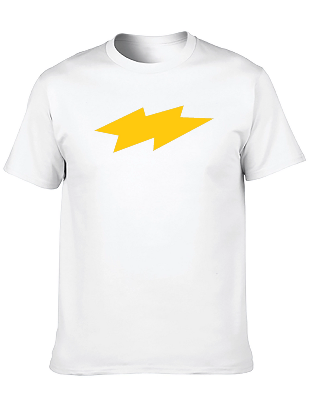 Black T-Shirt with Yellow Lightning Bolt Design