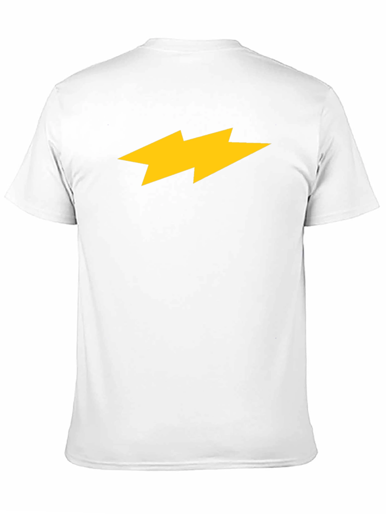 Black T-Shirt with Yellow Lightning Bolt Design