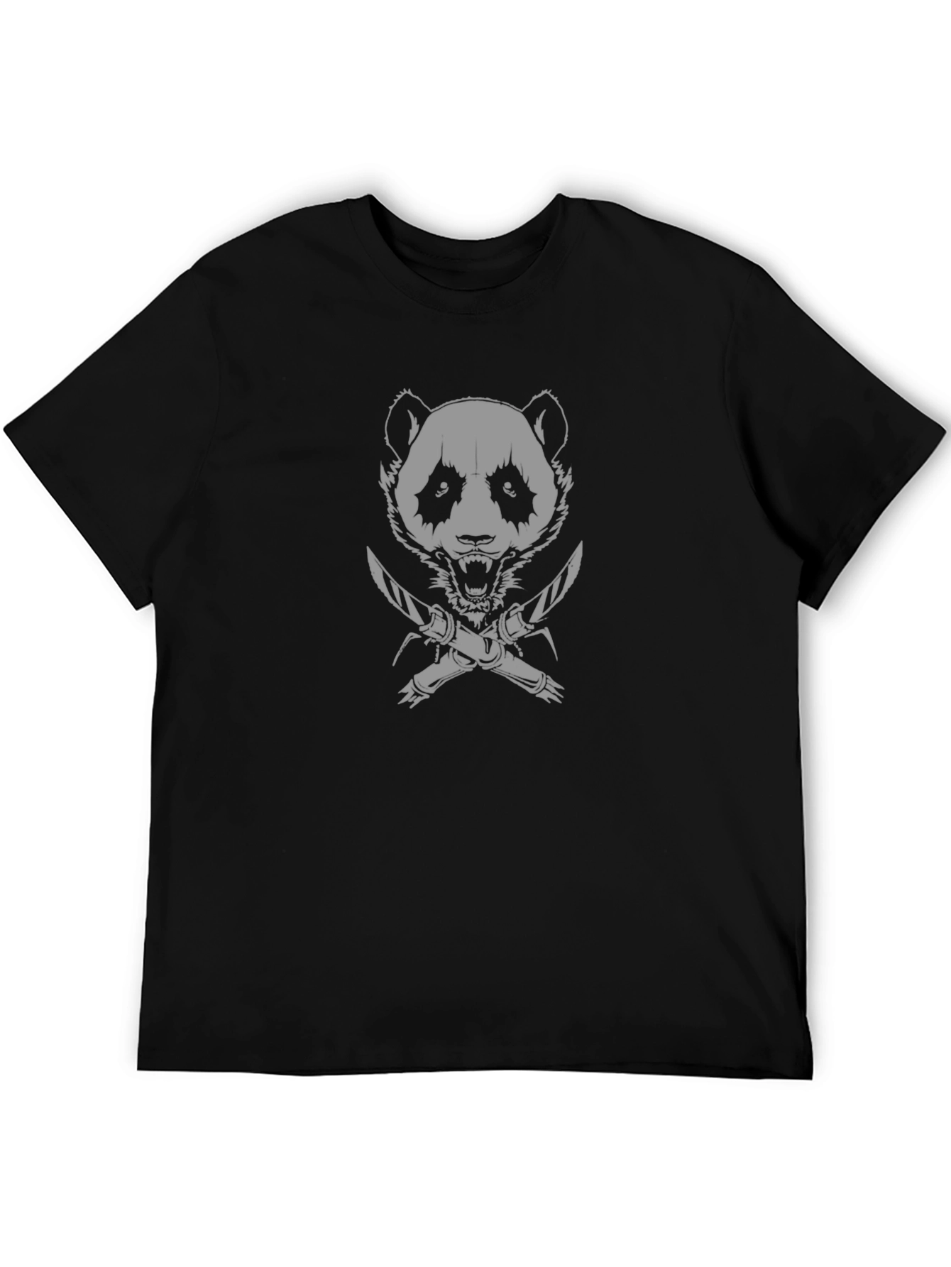 Panda Assassin T-Shirt - Black Graphic Tee