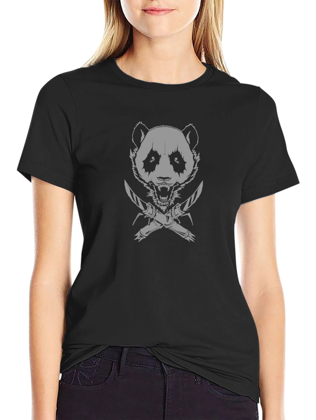 Panda Assassin T-Shirt - Black Graphic Tee