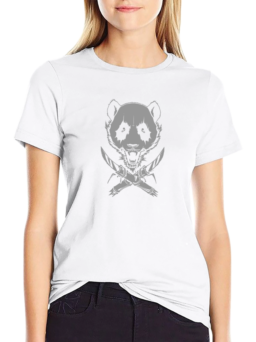Panda Assassin T-Shirt - Black Graphic Tee