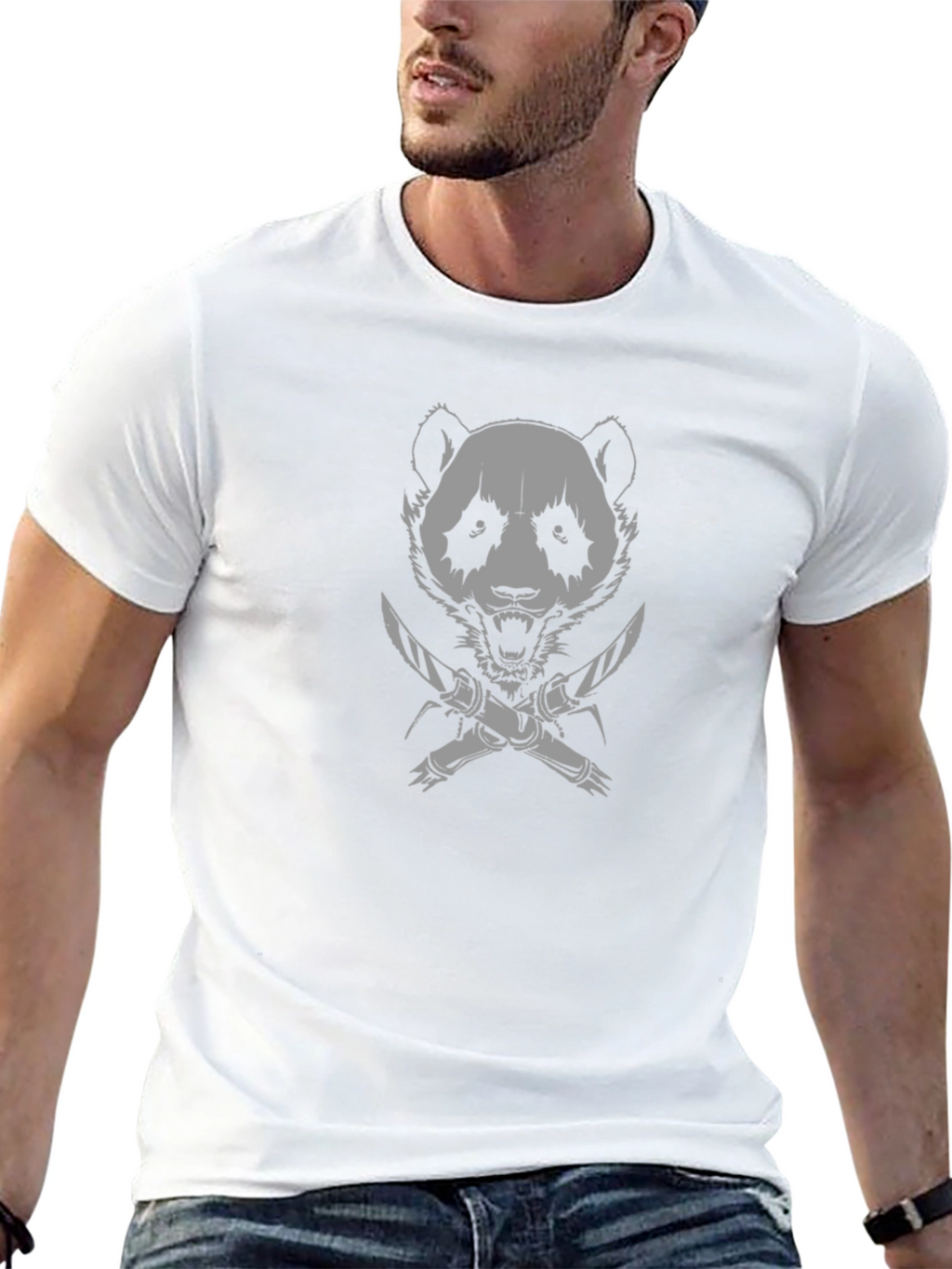 Panda Assassin T-Shirt - Black Graphic Tee