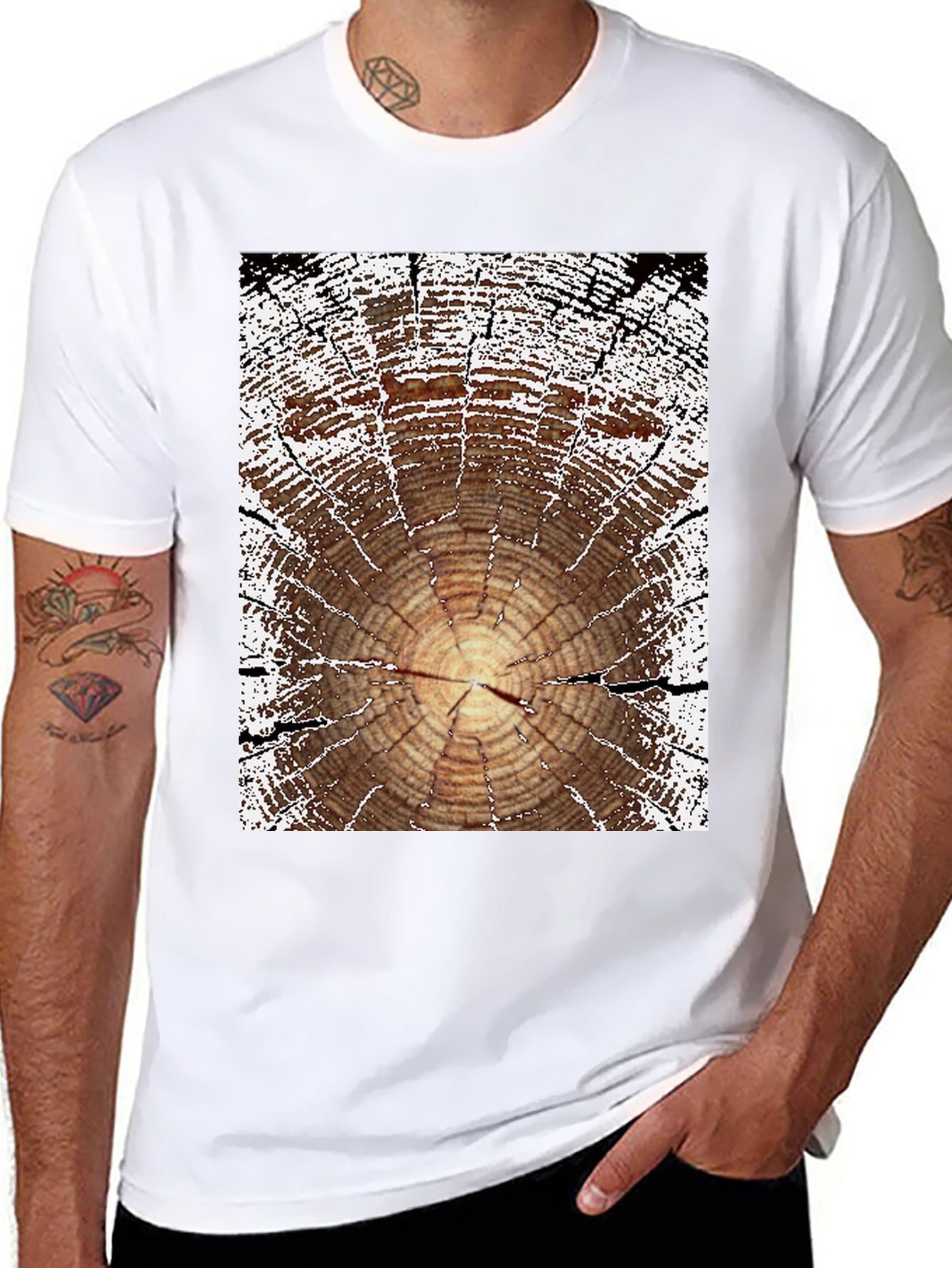Tree Ring Graphic Tee - Nature Lovers Shirt