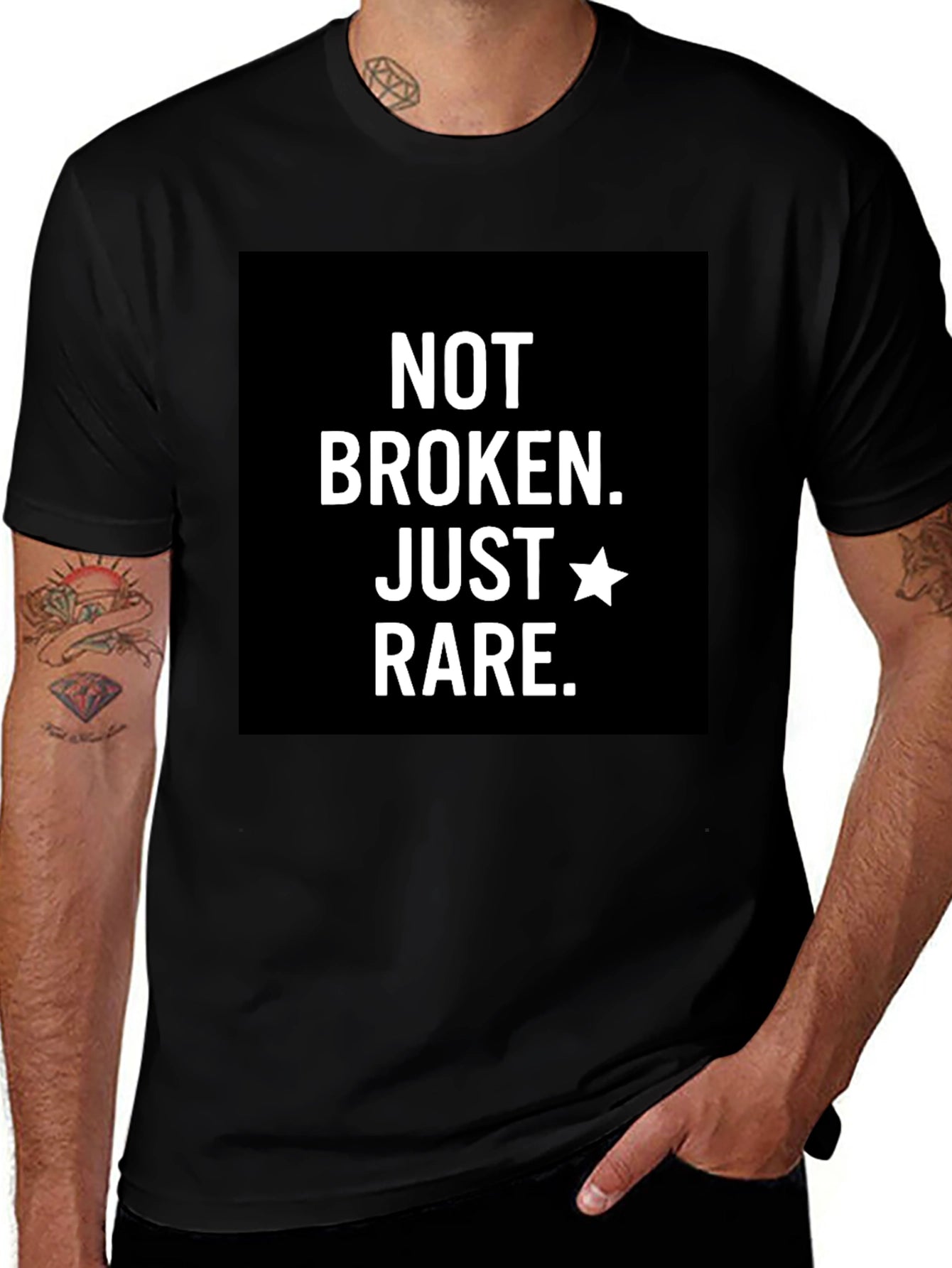 Not Broken Just Rare T-Shirt - Black