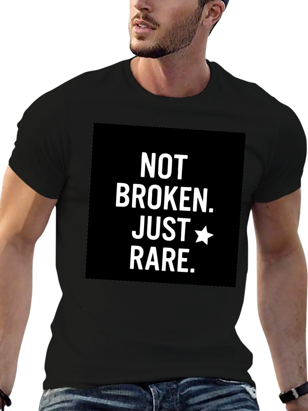 Not Broken Just Rare T-Shirt - Black