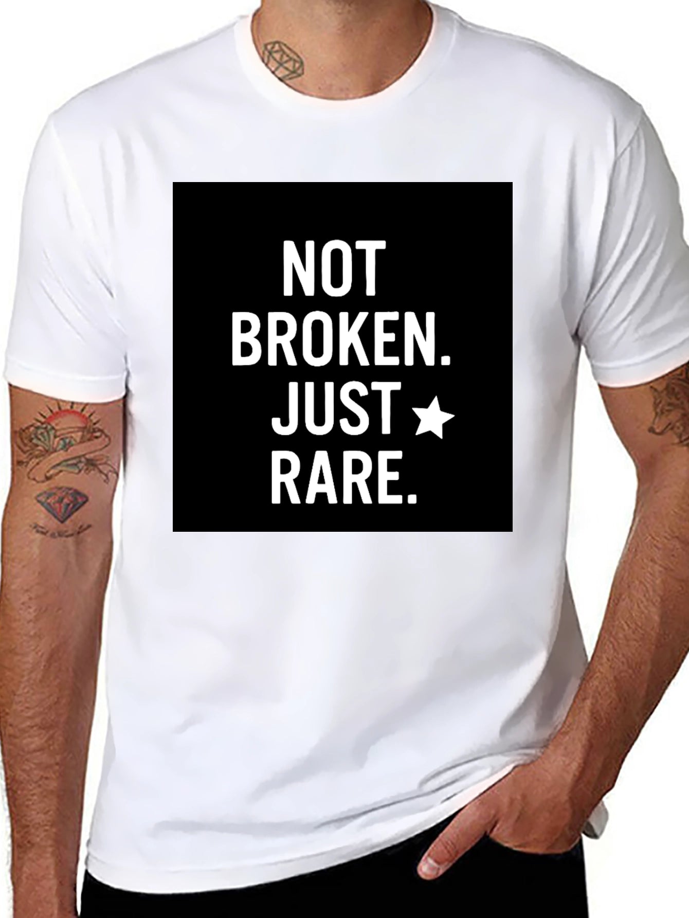 Not Broken Just Rare T-Shirt - Black