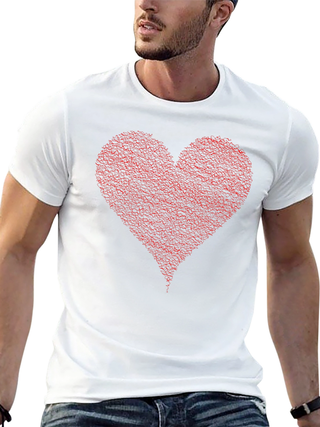 Heart Graphic Black T-Shirt