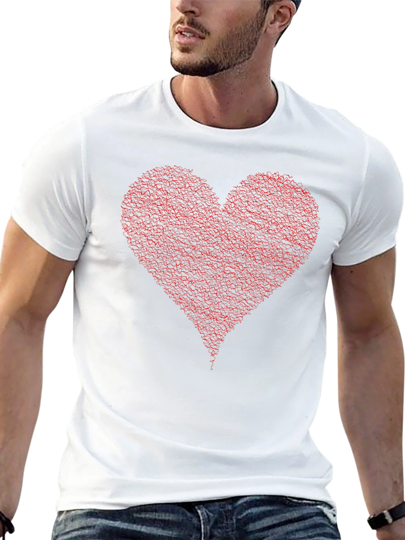 Heart Graphic Black T-Shirt