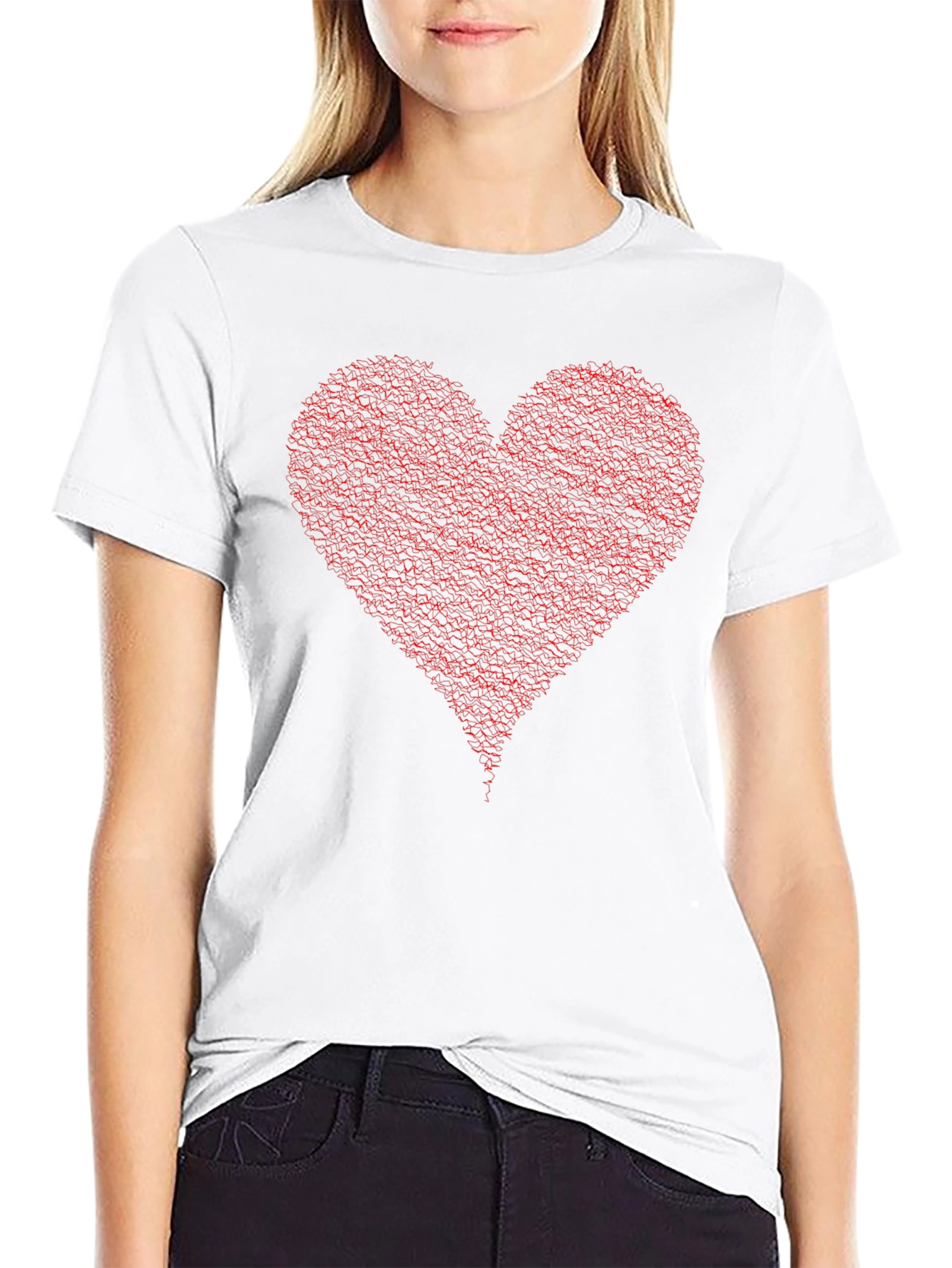 Heart Graphic Black T-Shirt