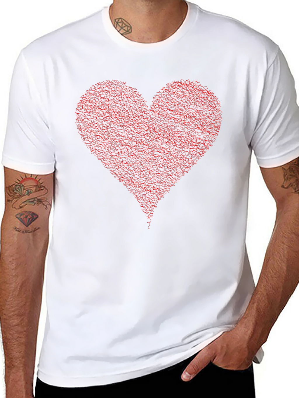 Heart Graphic Black T-Shirt