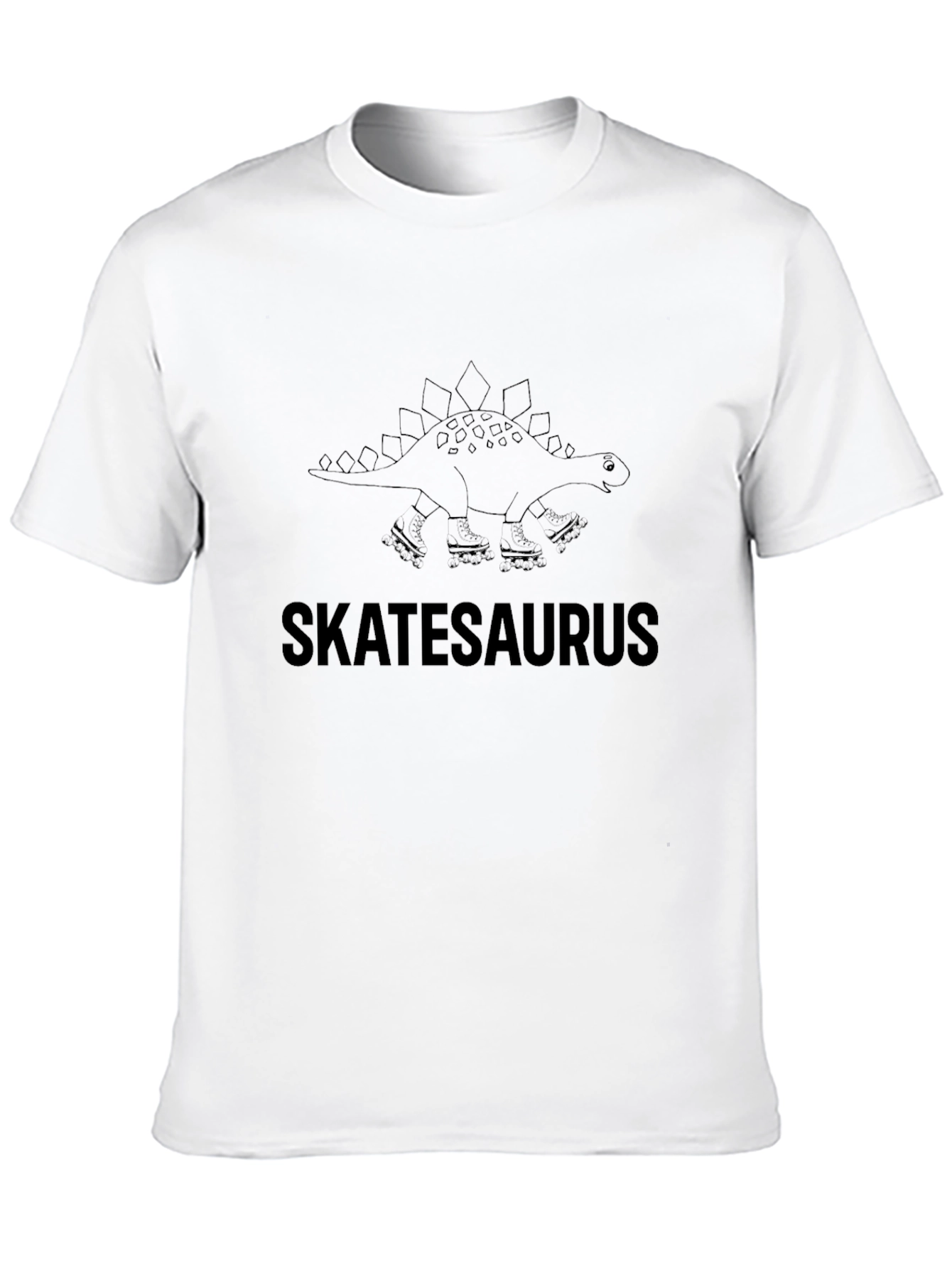 Skatesaurus T-Shirt - Dinosaur Roller Skating Tee