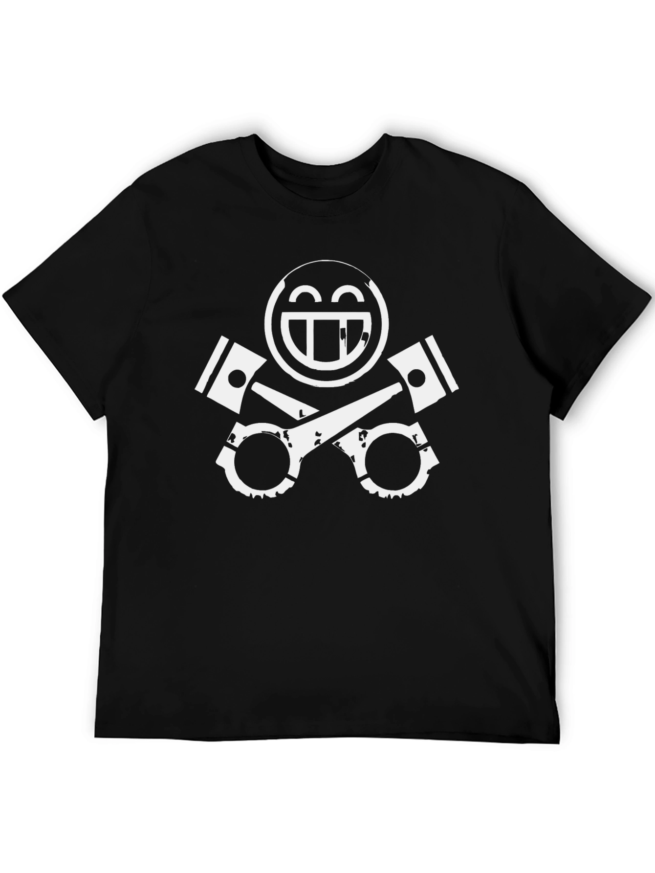 Edgy Mechanic Smiley Face Graphic Tee